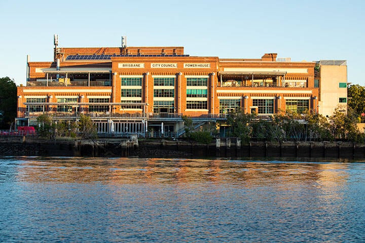Brisbane Powerhouse venue building along the Brisbane River 
