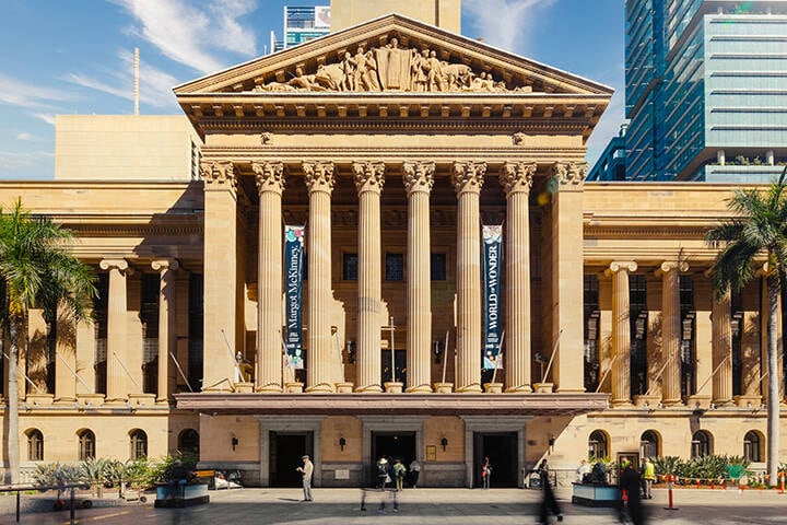Front shot of museum building, Museum of Brisbane