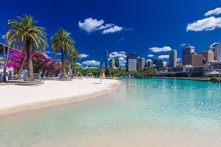 Streets Beach in South Bank Parkland, Brisbane, Australia 