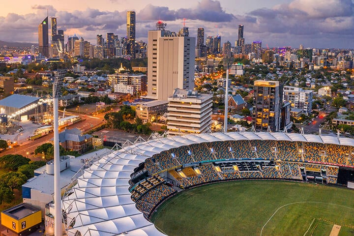 Aerial view of The Gabba 