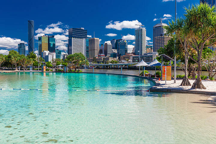Streets Beach in South Bank Parkland, Brisbane, Queensland