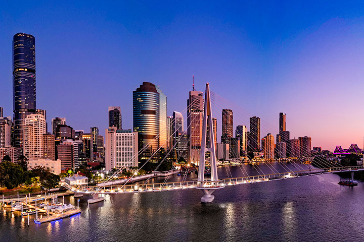 Aerial view of Brisbane