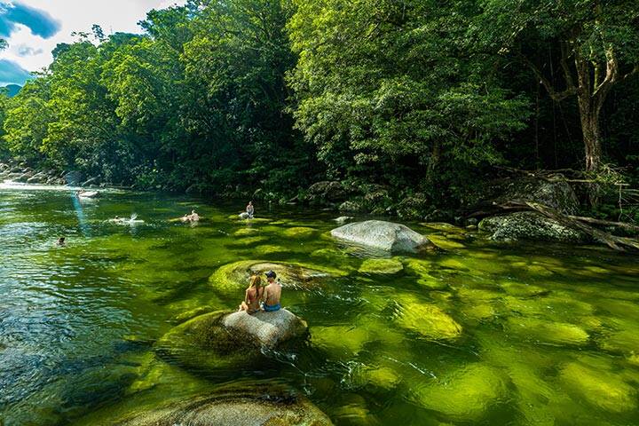 Mossman Gorge - river in Daintree National Park, Queensland, Australia 