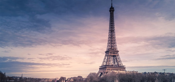 Eiffel tower in Paris, France