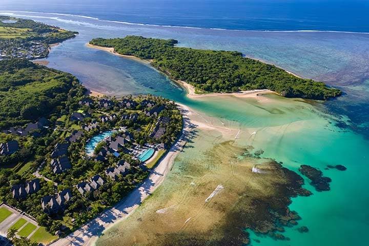 Aerial view of Natadola Beach, Fiji