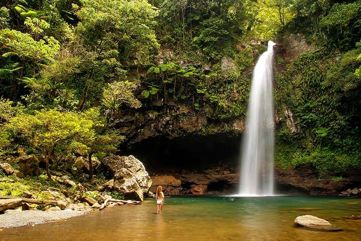 Lower Tavoro Waterfalls in Bouma National Heritage Park, Taveuni Island, Fiji