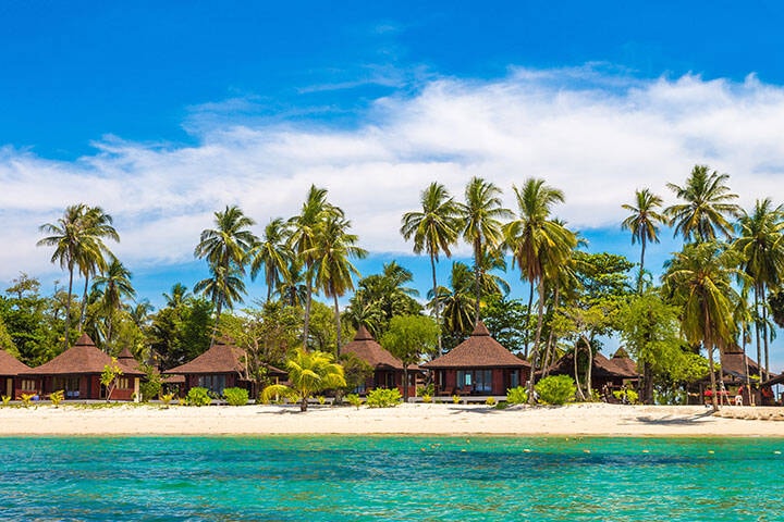 Accommodation on a beachfront