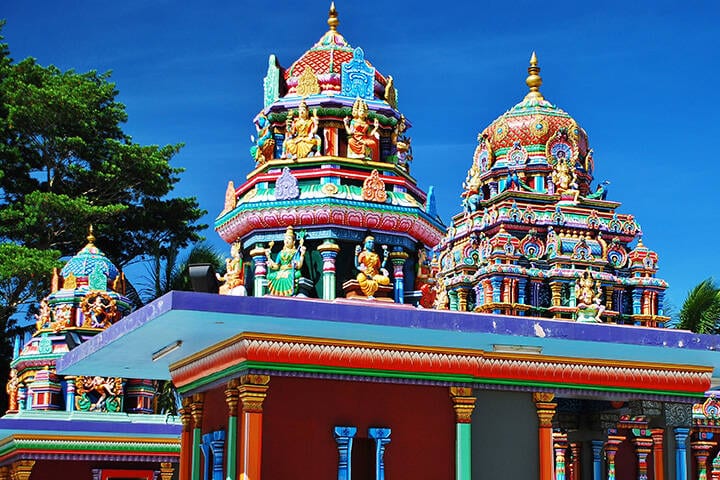 The colourful exterior of Sri Siva Subramaniya Swami Temple