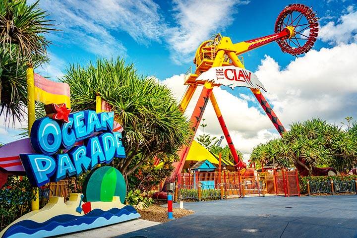 The Claw thrill ride at Dreamworld theme park  