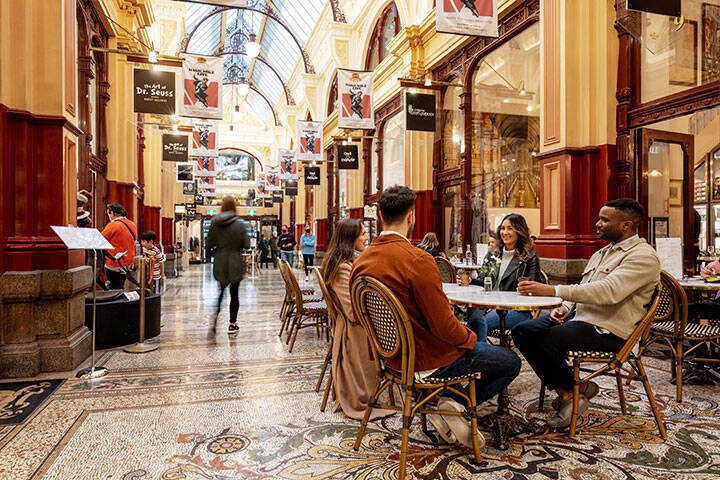 The interior of the Block Arcade in Melbourne CBD
