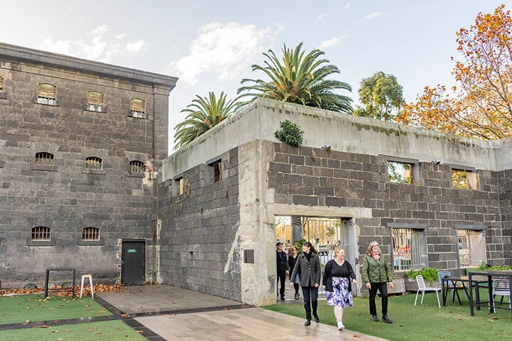 Tourists visit the Old Melbourne Gaol
