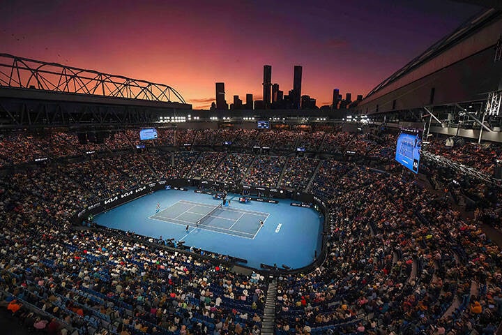 Crowds at Rod Laver Arena during the 2023 Australian Open in Melbourne 