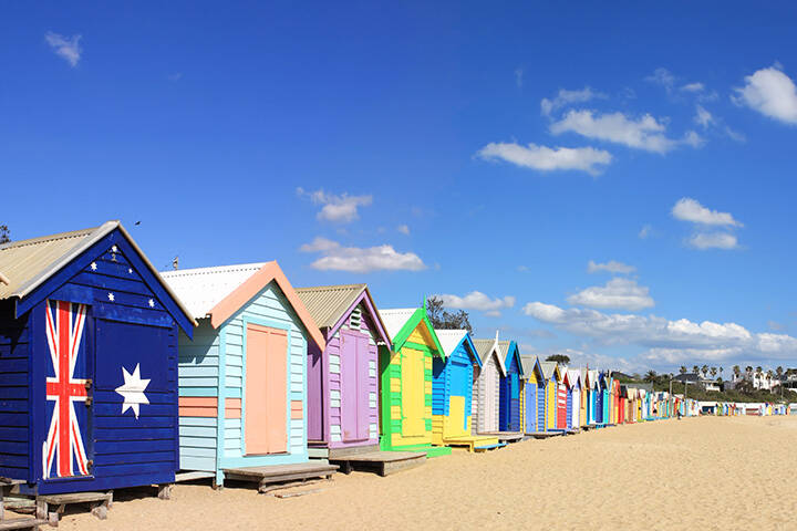 Brighton Beach Bathing Boxes