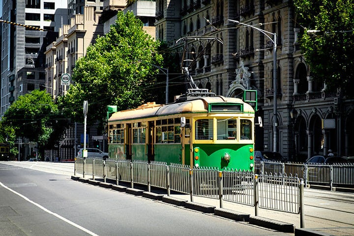 Famous Melbourne city circle trams, which are free to ride