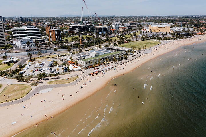 Aerial view of St Kilda