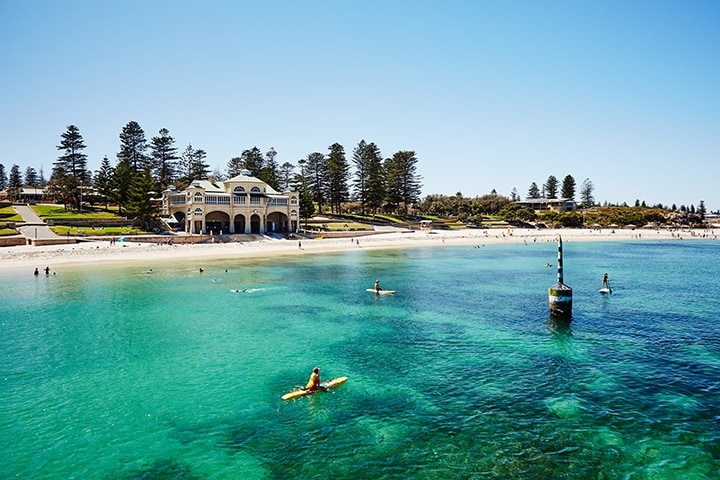 View of Cottesloe Beach on a sunny day