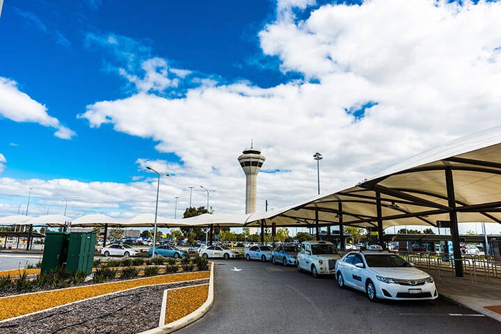 Perth airport taxi rank 