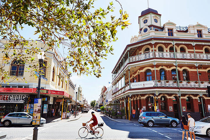View down High Street in Fremantle.