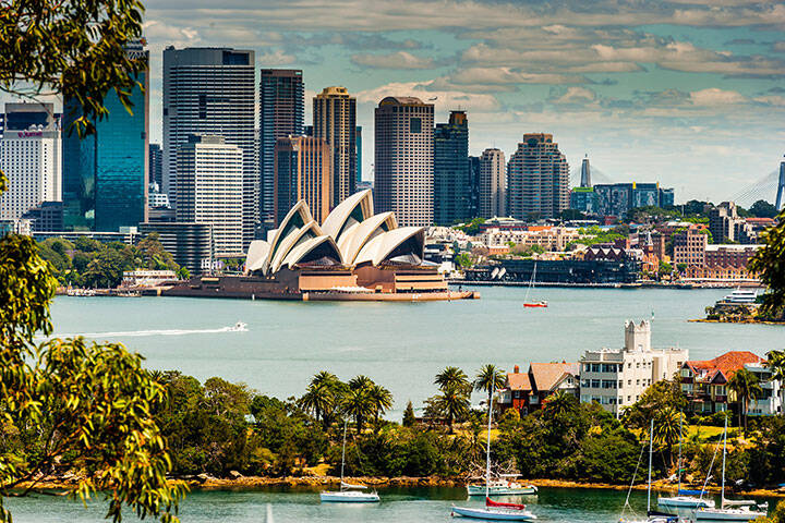 Sydney Skyline, City and Opera House taken from Taronga Zoo