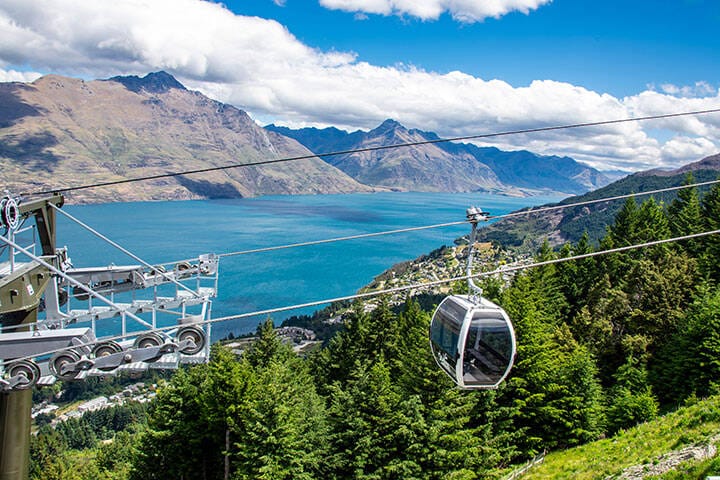 The Queenstown Skyline Gondola is the Southern Hemisphere’s steepest cable car.