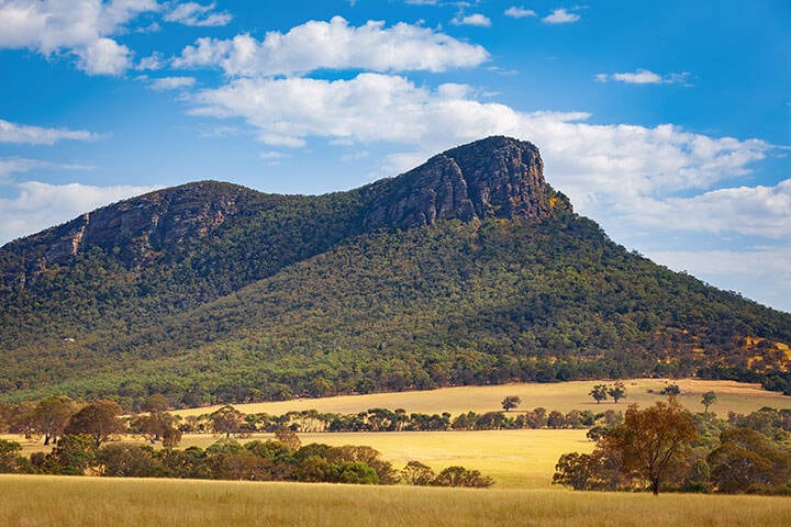 Closeup view of Mount Abrupt, Grampians, Victoria, Australia 