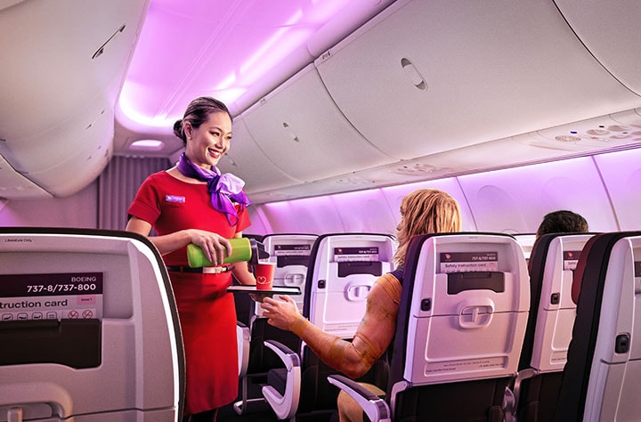 Virgin Australia inflight cabin crew service