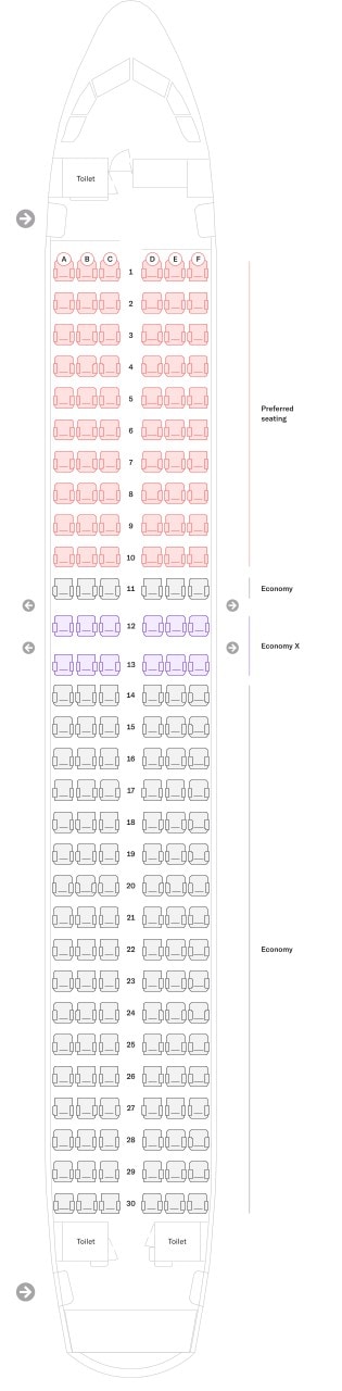 Airbus A320 seat map