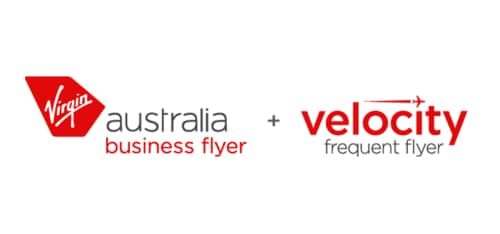 Virgin Australia Business Flyer and Velocity Frequent Flyer logo lockup