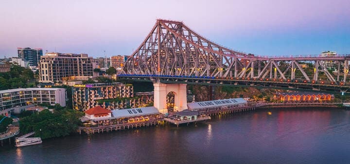 Story Bridge with city skyline in the background