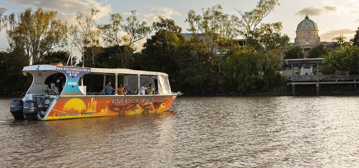 Yellow boat on the Fitzroy river