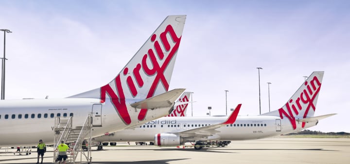 Virgin Australia aircrafts on tarmac 